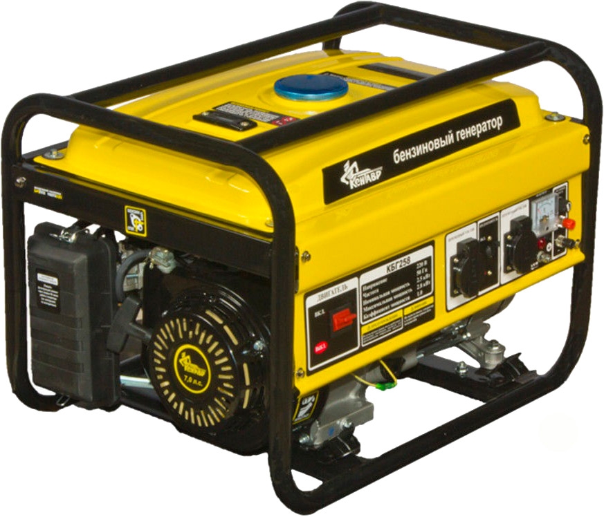 Генератор бензиновий КЕНТАВР 1 фаза (220В), 2,5кВт, (КБГ258)